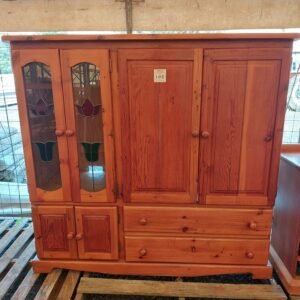 Stained Glass Wooden TV Cabinet