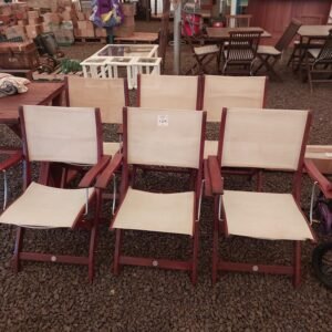 6 x Wooden Folding Patio Chairs